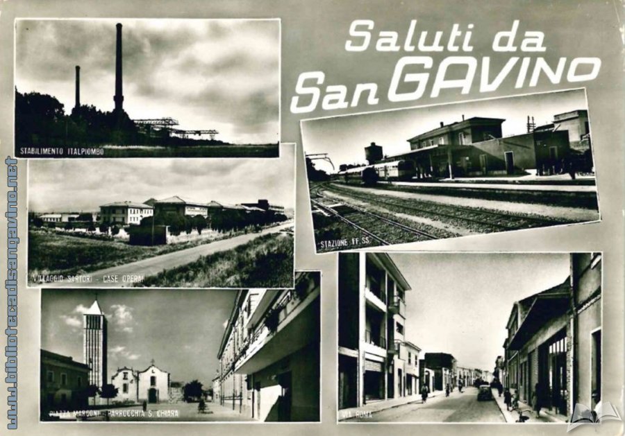 Saluti da San Gavino (versione b/n) [5 vedute]