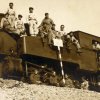 Squadra operai sul trenino San Gavino M.le - Montevecchio Sciria