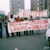 Manifestanti sangavinesi a Cagliari